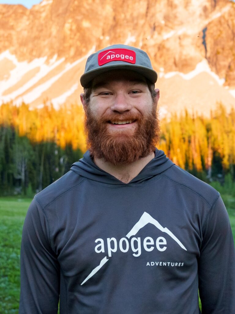 Trip Leader Andrew wearing the hat in the Pacific Northwest!