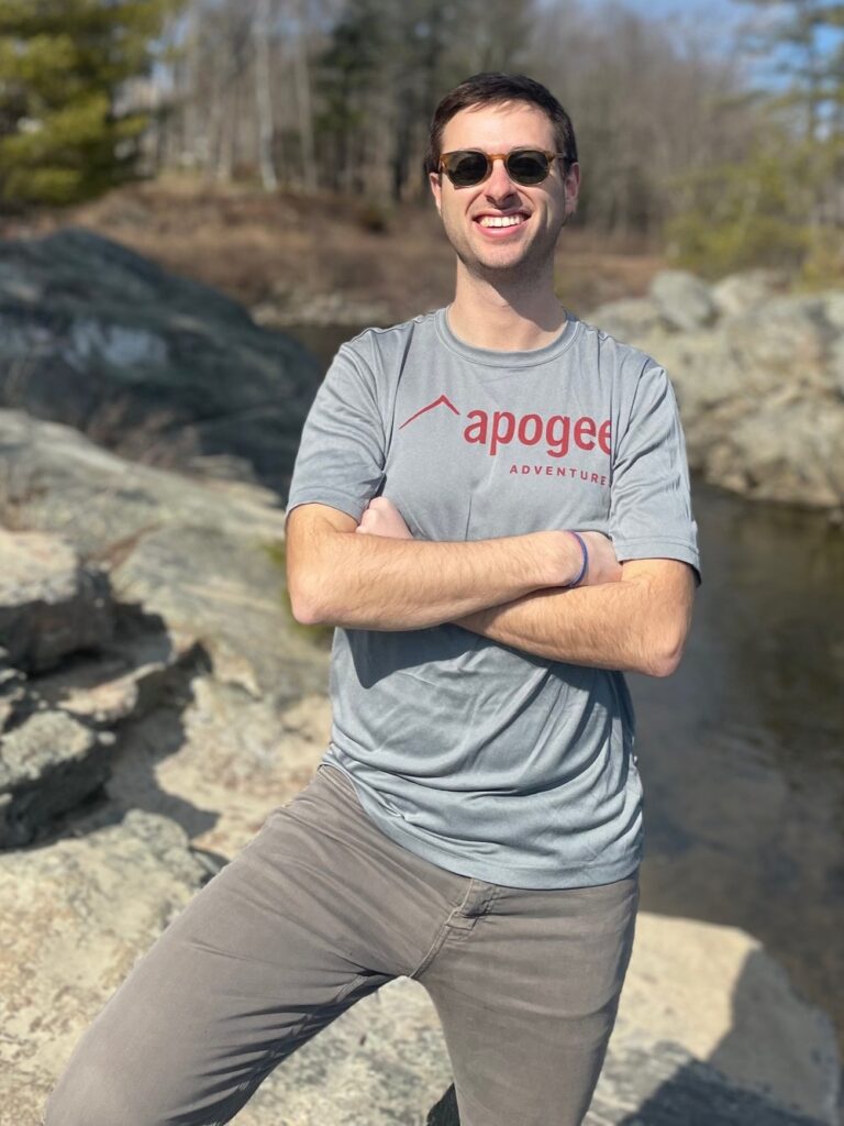 Miles in the Men's Cut synthetic tee.